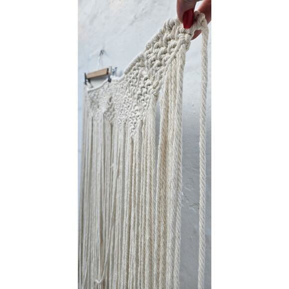 Macrame Boho Wall Hanging Wedding Backdrop Handmade Door Window Curtain Decor - Picture 5 of 13